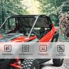 imageKEMIMOTO Window Net Compatible with 20202025 Polaris RZR PRO XP  4 Pro RTurbo R Rear Windshield Airflow UTV Soft Rear Window Shields Against Debris 5 Min Installation Mesh Net