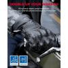 imageKEMIMOTO Winter Leather Motorcycle Gloves for Men Gauntlet Warm Gloves with Knuckle Protection Touchscreen for Motorcycle RidingBlack
