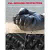imageKEMIMOTO Winter Leather Motorcycle Gloves for Men Gauntlet Warm Gloves with Knuckle Protection Touchscreen for Motorcycle RidingBlack