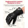 imageKEMIMOTO Winter Motorcycle Gloves Rainproof Riding Warm Gloves with Touchscreen for Motorcycle Riding ATV UTV Snowmobile Red LBlack