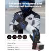 imageKEMIMOTO Winter Motorcycle Gloves Rainproof Riding Warm Gloves with Touchscreen for Motorcycle Riding ATV UTV Snowmobile Red LBlue