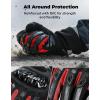 imageKEMIMOTO Winter Motorcycle Gloves Rainproof Riding Warm Gloves with Touchscreen for Motorcycle Riding ATV UTV Snowmobile Red LRed