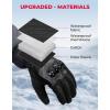 imageKEMIMOTO Winter Warm Motorcycle Gloves Rainproof Waterproof Riding Gloves with Touchscreen for Motorcycle Riding ATV UTV SnowmobileBlack
