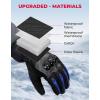imageKEMIMOTO Winter Warm Motorcycle Gloves Rainproof Waterproof Riding Gloves with Touchscreen for Motorcycle Riding ATV UTV SnowmobileBlue