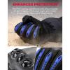 imageKEMIMOTO Winter Warm Motorcycle Gloves Rainproof Waterproof Riding Gloves with Touchscreen for Motorcycle Riding ATV UTV SnowmobileBlue