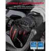 imageKEMIMOTO Winter Warm Motorcycle Gloves Rainproof Waterproof Riding Gloves with Touchscreen for Motorcycle Riding ATV UTV SnowmobileRed