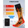 imageKEMIMOTO WoolBlended Heated Socks for Men APP Control Ski Socks Men with Toes Heat Zone Machine Washable Toe Warmer with 5000mAh Battery for Winter Skiing MotorcycleSmall