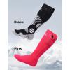 imageKEMIMOTO WoolBlended Heated Socks for Men APP Control Ski Socks Men with Toes Heat Zone Machine Washable Toe Warmer with 5000mAh Battery for Winter Skiing MotorcycleLarge