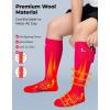 imageKEMIMOTO WoolBlended Heated Socks for Men APP Control Ski Socks Men with Toes Heat Zone Machine Washable Toe Warmer with 5000mAh Battery for Winter Skiing MotorcycleLarge