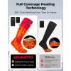 imageKEMIMOTO WoolBlended Heated Socks for Men APP Control Ski Socks Men with Toes Heat Zone Machine Washable Toe Warmer with 5000mAh Battery for Winter Skiing MotorcycleLarge