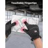 imageKEMIMOTO Work Gloves for MenWomen Touchscreen Mechanic Gloves with Foam Padding Protection Breathable ampamp Lightweight for Mechanic Gardening Construction Yard WorkBlack