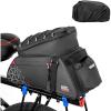 imageKEMIMOTO Bike Bag PVC Bicycles Rear Rack 15L Bicycles Trunk Pannier with Waterproof Cover and Water Cup Bag for Commuter Travel Outdoor