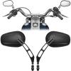 imageKEMIMOTO Black Mirrors Motorcycle Rearview Mirror 360 Degree Adjustment Handlebar Mirrors M8 Compatible with Road King Street Electra Glide Dyna Sportster Softail Road GlideBlack