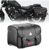 imageKEMIMOTO Dome Modern Side Bag 30L Large Capacity Bottom Antislip Saddlebag PU Leather with Waterproof Rain Cover Quick Installation Straps Universal for Softail Dyna Sportster Shaow Rebel Vulcan