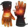 imageKEMIMOTO Heated Gloves Winter Heating Motorcycle Gloves for Women Men with Flip Magnetic Electric Rechargeable Battery 2pcs 74V Touchscreen WaterResistant for Fishing Skiing HuntingXLarge