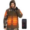 imageKEMIMOTO Heated Hunting Jacket for 615 Heating Time Intelligent APP Temperature Control Waterresistant Camo Heated Coat