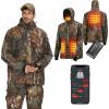 imageKEMIMOTO Hunting Heated Jacket with 20000mAh 615H Rechargeable Battery Pack Max Heating Temperature 149 Camo Heated Jacket