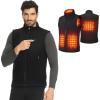imageKEMIMOTO Mens Heated Vest with Battery Pack Included Lightweight Heated Vest for Men by APP Temp Control Black