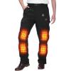 imageKEMIMOTO Mens Motorcycle Heated Pants 36H Heating Time ampamp ESA Armor  WaterResistant Riding Pants for Winter Black