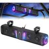 imageKEMIMOTO Midnight S40 16inch Metal UTV Sound Bar Waterproof IP66 Waterproof Music Sync Multicolor Light Wireless Soundbar for UTV Golf Cart Marine Boat w12 Roll BarBlack