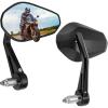 imageKEMIMOTO Motorcycle Bar End Mirrors Universal Fit for 78 Handlebars Billet Aluminum Handlebar Mirrors for 1316mm or 1719mm Handlebar Inner Diameter with M6 M8 Bolt Compatible with Most Scooters