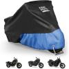 imageKEMIMOTO Motorcycle Cover Waterproof Compatible with Sportster Iron 883 Shadow Vulcan S Boulevard S40 Rebel CMX300 500 1100 Rain Snow Dust All Weather 420D Oxford Cover with Lock Hole Storage Bag Fits