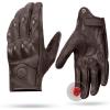 imageKEMIMOTO Motorcycle Gloves Leather Motorcycle Riding Gloves for Men and Women Touchscreen Motorbike Gloves for Motorcross Racing BMX MTB Cycling with Hard KnuckleBrownX Large