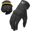 imageKEMIMOTO Motorcycle Gloves for Men with Builtin PU Foam Shell Touchscreen AntiSlip Dirt Bike Gloves for Motorbike Riding Racing Cycling ATV UTV Motocross Camping HikingBlack