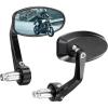 imageKEMIMOTO Motorcycle Handlebar Bar End Mirror Billet Aluminum Rearview Motorcycle End Bar Mirror Universal 78quot Round Anti Glare Compatible with Most Scooters ATV UTV Blue Lens