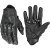 imageKEMIMOTO Motorcycle Leather Gloves Sheepskin Protective Gloves for Men and Women Touchscreen Compatible Hard Knuckle Gear for Motorcross Racing CyclingBlack