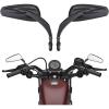 imageKEMIMOTO Motorcycle Mirrors Handlebar Motorcycle Rear View Mirrors Long Stem for Dyna Softail Sportster Road King Street Glide Road Glide 19822024 2025 Teardrop BlackBlack
