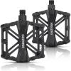 imageKEMIMOTO Mountain Bike Pedals MTB Bicycle Flat Pedals 916 CNC Aluminum Durable Sealed Bearings for Most Bikes BMX MTB Enduro Downhill Trail Two Pack BlackBlack
