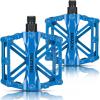 imageKEMIMOTO Mountain Bike Pedals MTB Bicycle Flat Pedals 916 CNC Aluminum Durable Sealed Bearings for Most Bikes BMX MTB Enduro Downhill Trail Two Pack BlackBlue