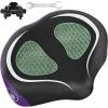 imageKEMIMOTO Oversized Bike Seat for Men Women Extra Wide Bicycle Saddle Cushion Comfortable with Soft Pad Suits for Exercise Bike Ebike Seat City Bicycle