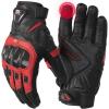 imageKEMIMOTO Sheepskin Leather Motorcycle Gloves for Men Protective Motorcycle Gloves for Motocross Motorbike Dirt Bike Bicycle Racing ATV UTVRed
