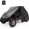 imageKEMIMOTO Side Zipper UTV Cover 2 Seater Compatible with RZR Polaris CFMOTO UForce CanAm Mule Tie Down Straps Reflective Strips Air Vents UTV Covers 420D Waterproof Outdoor Heavy Duty