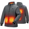 imageKEMIMOTO Soft Fleece Heated Hoodie for Men and Women Unisex Heated Sweatshirt with 12V 20000mAh BatteryCarbon Gray
