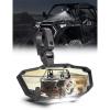 imageKEMIMOTO UTV Rear View Mirror with Light Builtin Rechargeable Battery 360 Adjustable HeavyDuty UTV Mirror Fits 152 inch Roll Bar Compatible with Polaris RZR Kawasaki Mule Pioneer Talon Can Am X3