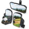 imageKEMIMOTO UTV Side Mirrors And Center Mirror Set Compatible With Polaris Ranger 500 900 1000 XP Defender wProFit Profiled Tube UTV Rearview Mirrors Rear View Mirror Accessories