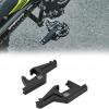 imageKEMIMOTO Universal Driver Footpegs Extension Bracket Compatible with Enduros Surron Talaria Motorcycle Dirt Bike Foot Pegs Extenders Black