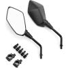 imageKEMIMOTO Universal Motorcycle Mirrors Convex Handlebar Rear View Side Mirror with M8 M10 Bolt Compatible with Bike Scooter ATV UTV Dirt Bike and MoreDiamond  Bolt