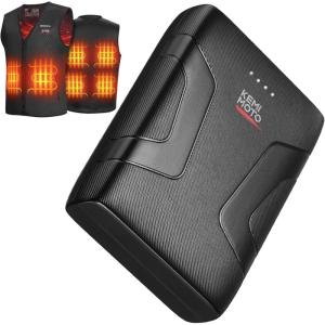 imageKEMIMOTO 2025 Version 5V 2A Power Bank for Heated VestHeated Vest Battery Pack10000mAh 225W UltraCompact Power Bank for Heated JacketsPantsHoodies