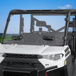 imageKEMIMOTO 2IN1 Flip Windshield Compatible with Ranger 1000 Scratch Resistant Fold Front Windshield Compatible with Polaris Ranger XP 9001000 Crew XP 1000 Diesel 20142025Vented Windshield