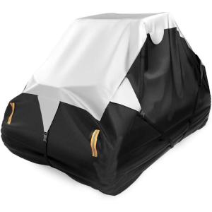 imageKEMIMOTO 2Seater UTV Cover Compatible with Polaris RZR Ranger General CanAm Commander Maverick Defender Kawasaki Mule Waterproof Heavy Duty 420D Oxford Cloth PU Coating 131x66x75