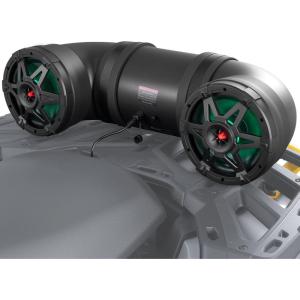 imageKEMIMOTO ATV Speaker 8 Inch Bluetoothconnectivity ATV UTV Sound Bar w 20 RGB Light Modes 2X Full Range Speakers 2X Tweeters Boat Sound System Compatible with Polaris Sportman Fourtrax Can Am