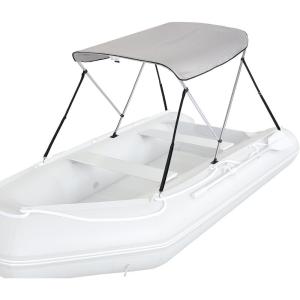 imageKEMIMOTO Bimini Top for Boat Bimini Tops Cover 600D Marine Grade Canvas Boat Canopy with 6ft Length 54 in  96 in Width 46 in Height Includes Mounting Hardware Straps Rear Support PolesGray