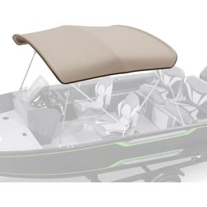 imageKEMIMOTO Bimini Tops for Boats Bimini Top Replacement 600d Marine Grade Canvas Boat Canopy Waterproof Sun Shade with Light Hole and Storage Bag Easy Install Without Frame for Pontoon Boatsgray