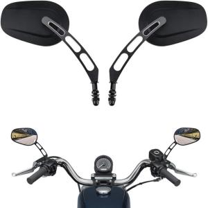 imageKEMIMOTO Black Sportster Mirrors for Road King Street Electra Glide Dyna Softail Road Glide Motorcycle Rearview 19822019 2020 2021 2022 2023