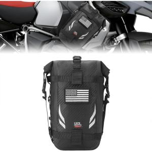 imageKEMIMOTO Dirt Bike Fender Tool Bag 35L PVC Waterproof Motorcycle Adventure Crash Bar Frame Bags Compatible with Surron Light Bee Talaria Segway Motocross Enduro Electric Dirt Bike