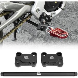 imageKEMIMOTO Foot Peg Extension Bracket Kits Compatible with Talaria XXX for Electric Dirt Bike Talaria X3 Footpegs Extenders Black